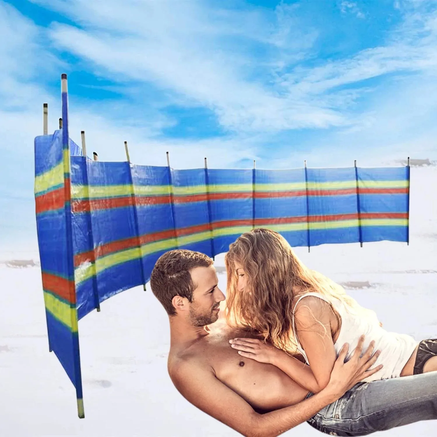 10 Pole Beach Windbreak - 5' ''NALU''