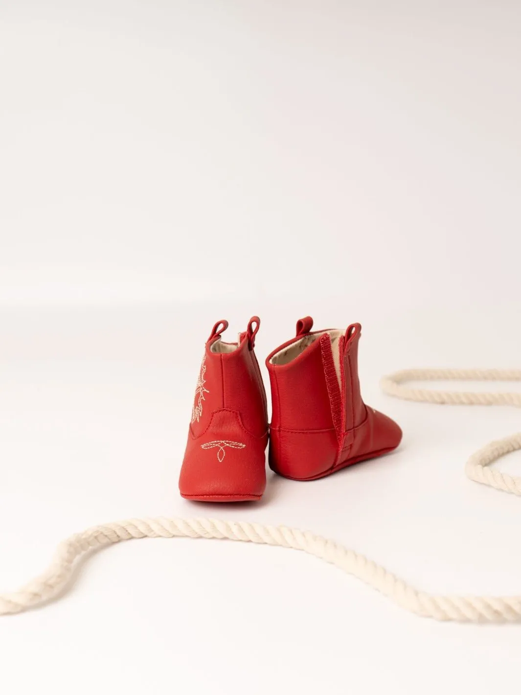 Baby Western Boots - Cherry Red