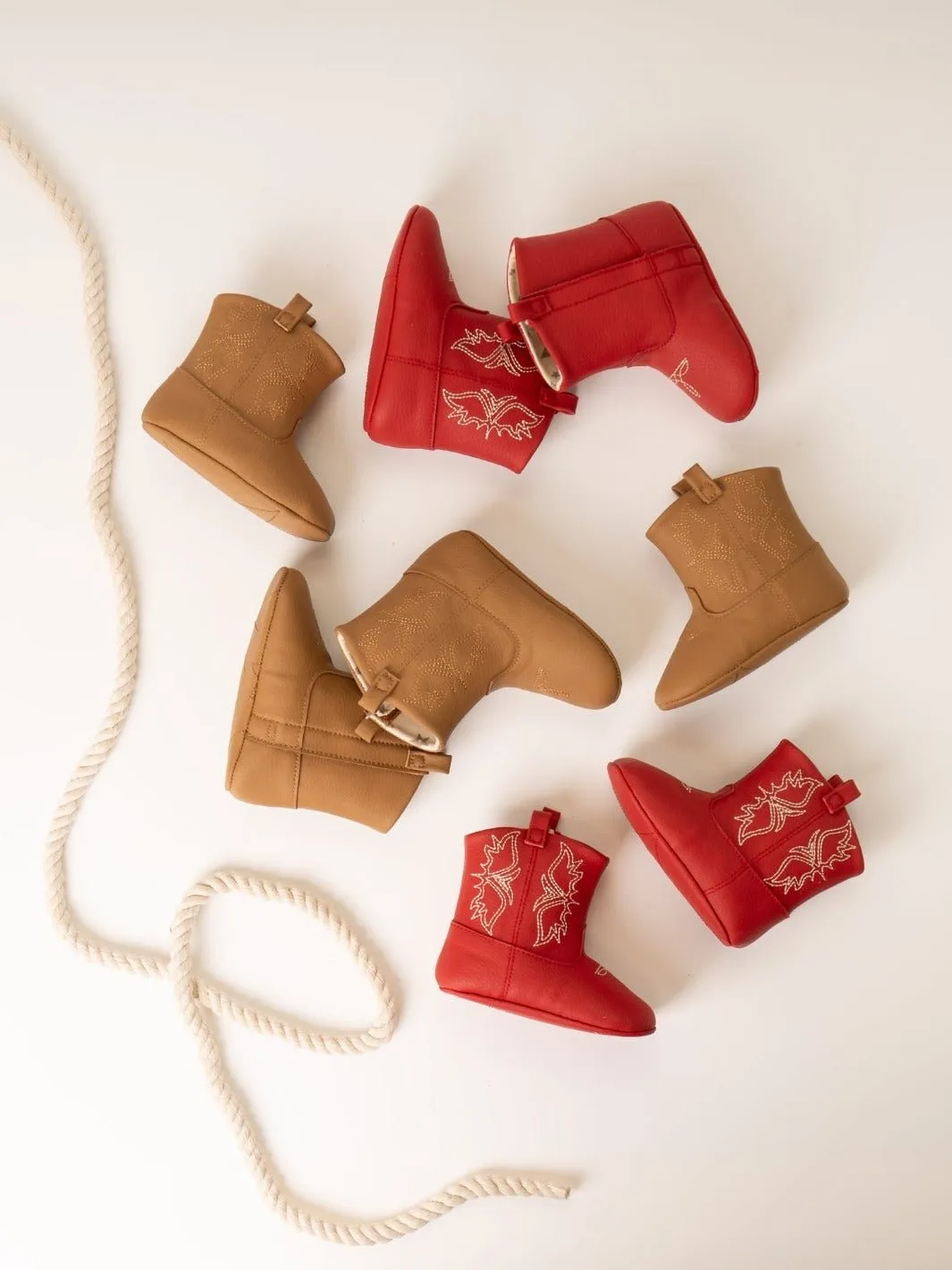 Baby Western Boots - Cherry Red