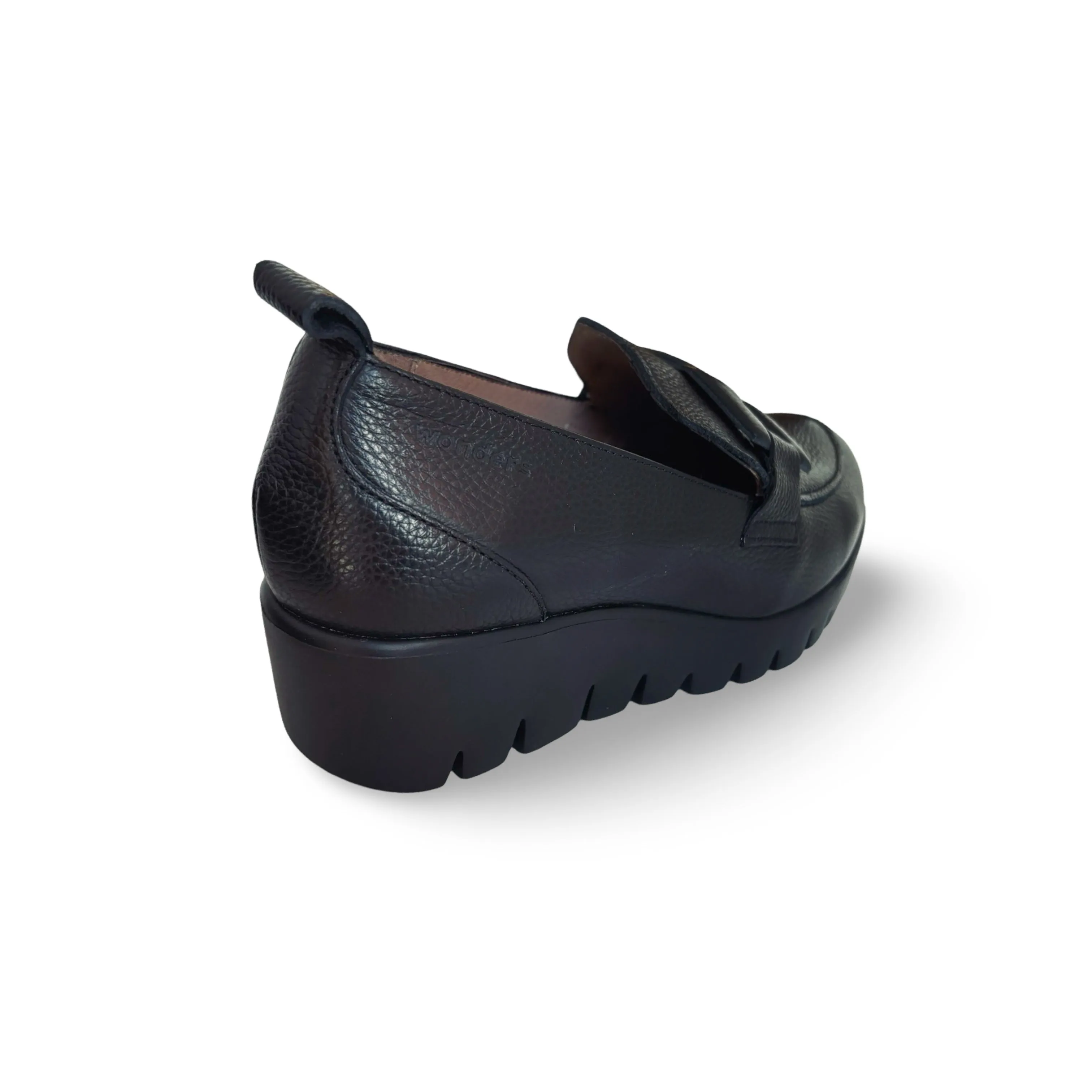 C33303 Black Loafer Wedge