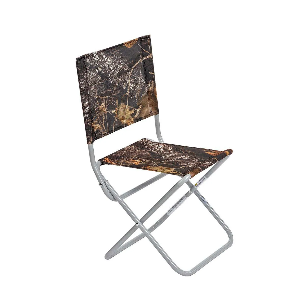 Camo Print Folding Fishing Chair with Back Support