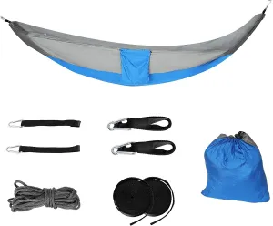 Camping Hammock with Net Mosquito Lightweight Nylon Fabric Travel Hammock for Men Women Kids