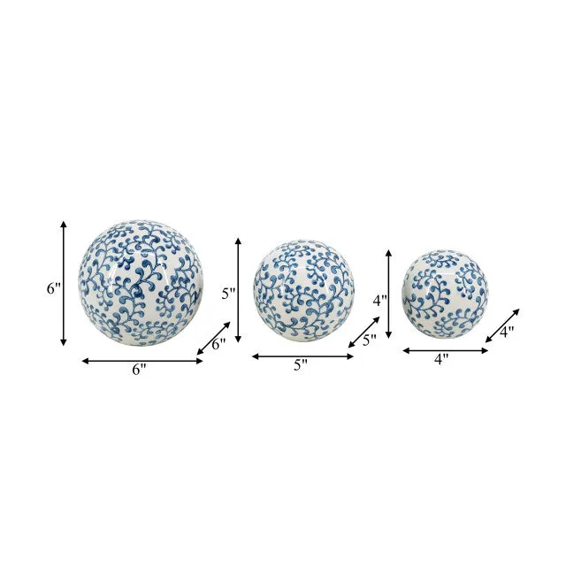 Chinoiserie Fern Orbs -3 Sizes