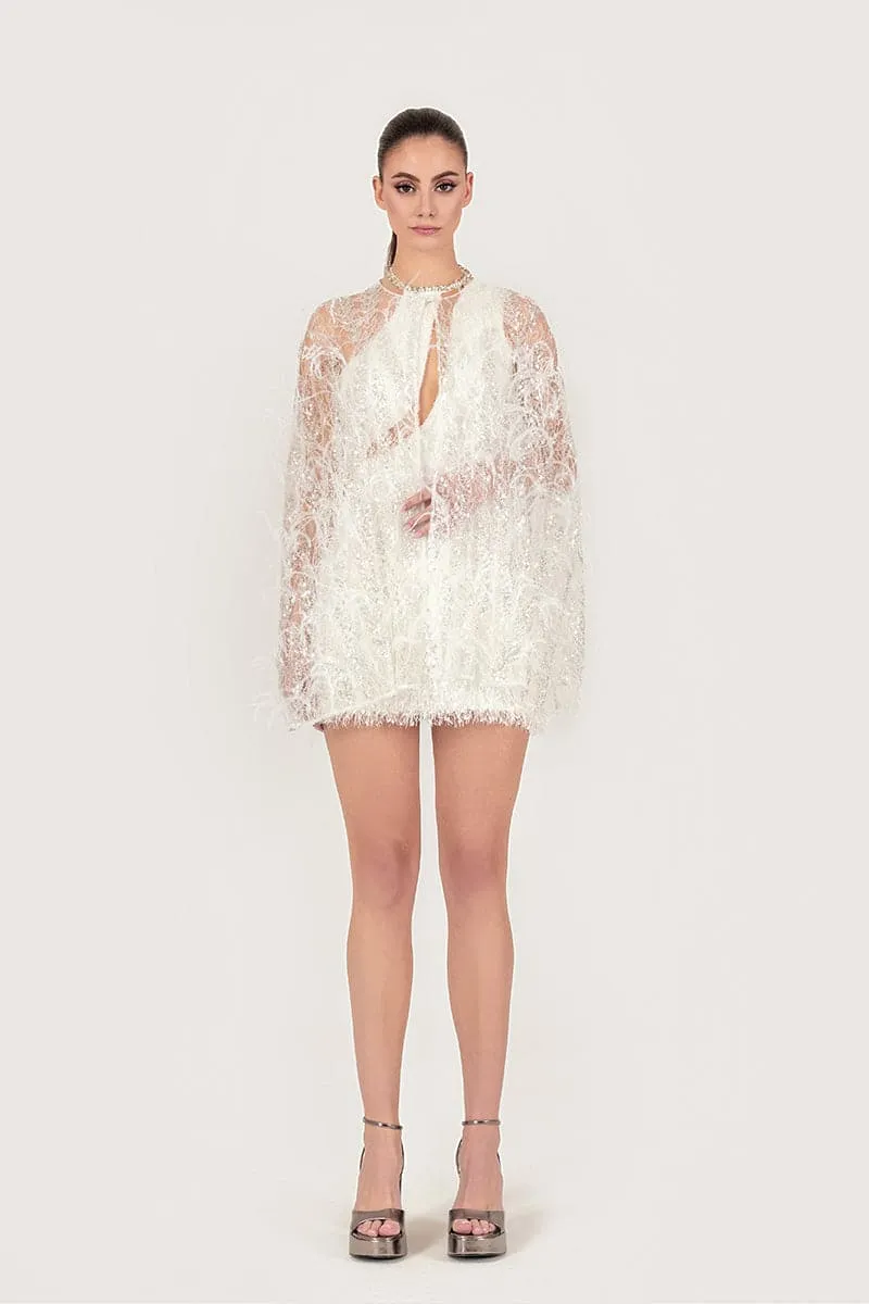 CRYSTAL SEQUIN MINI DRESS