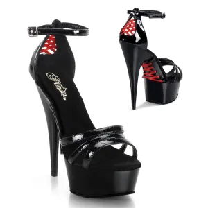 DELIGHT-662 Black Ankle Sandal High Heel