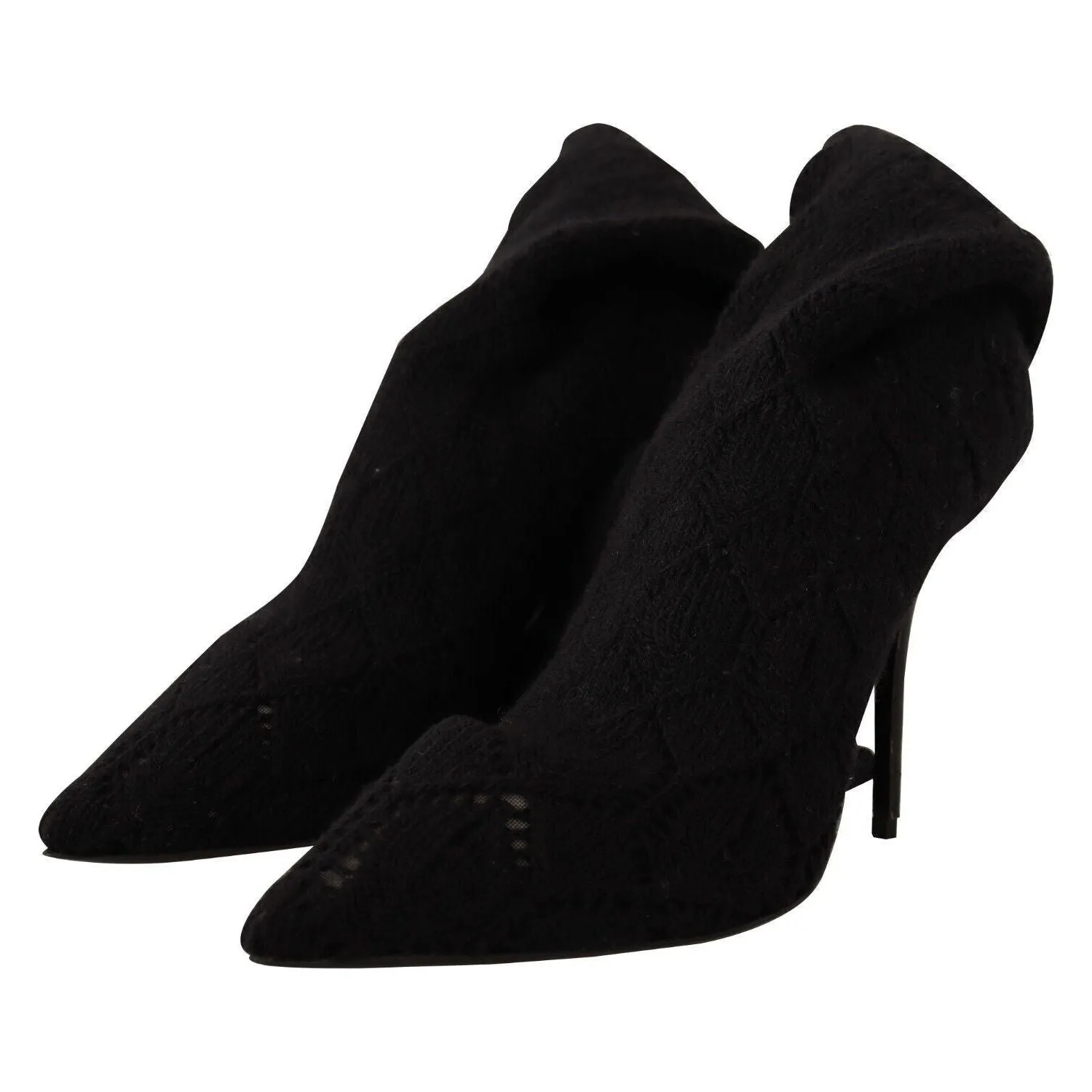 Dolce & Gabbana Elegant Black Stretch Socks Boots