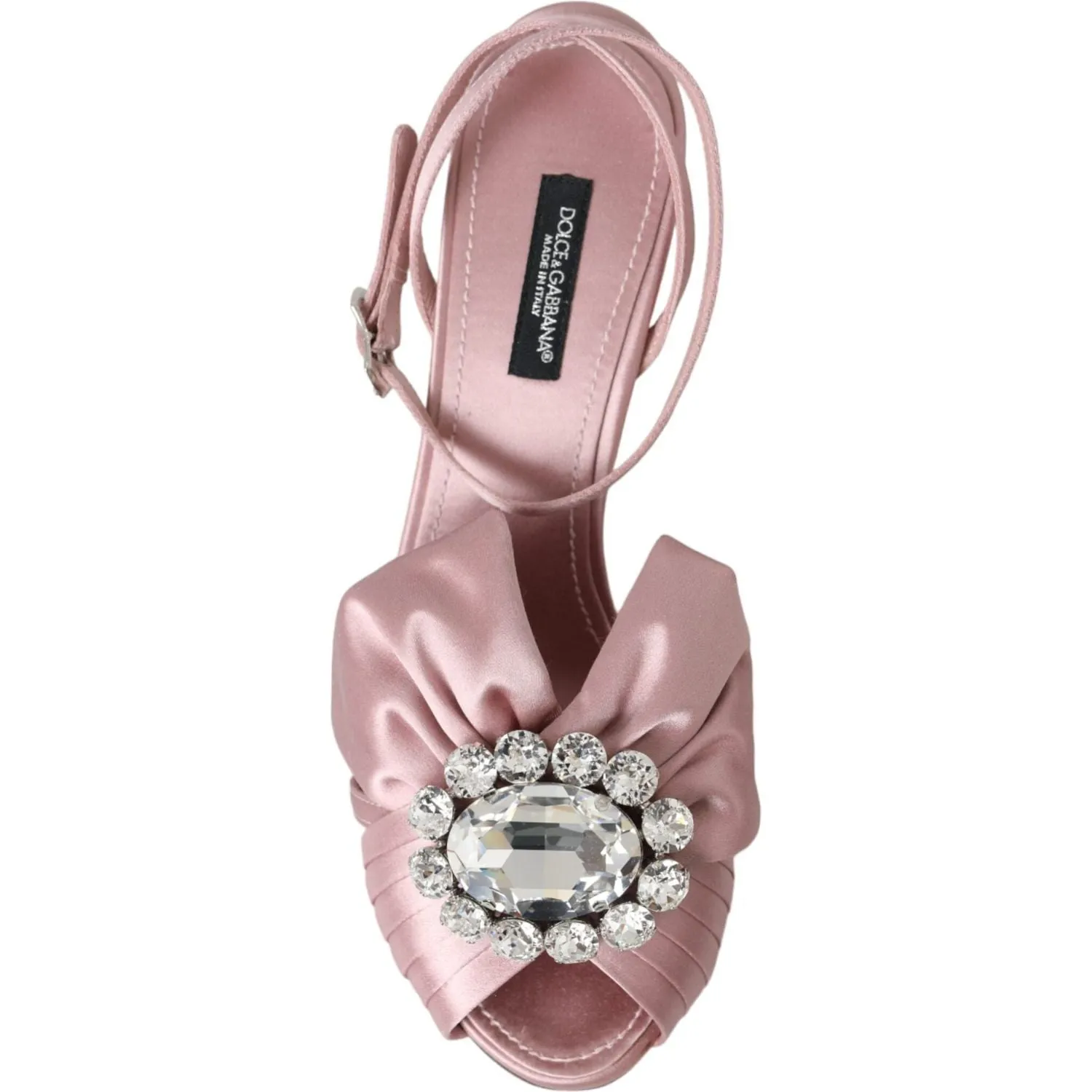 Dolce & Gabbana Pink Keira Crystal Heels Sandals Shoes