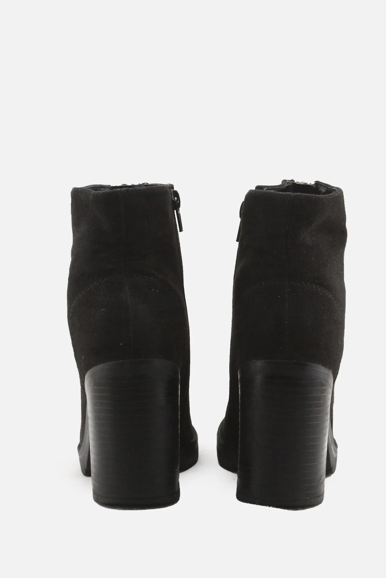 European Brand Zipper Platform Boots | Suede