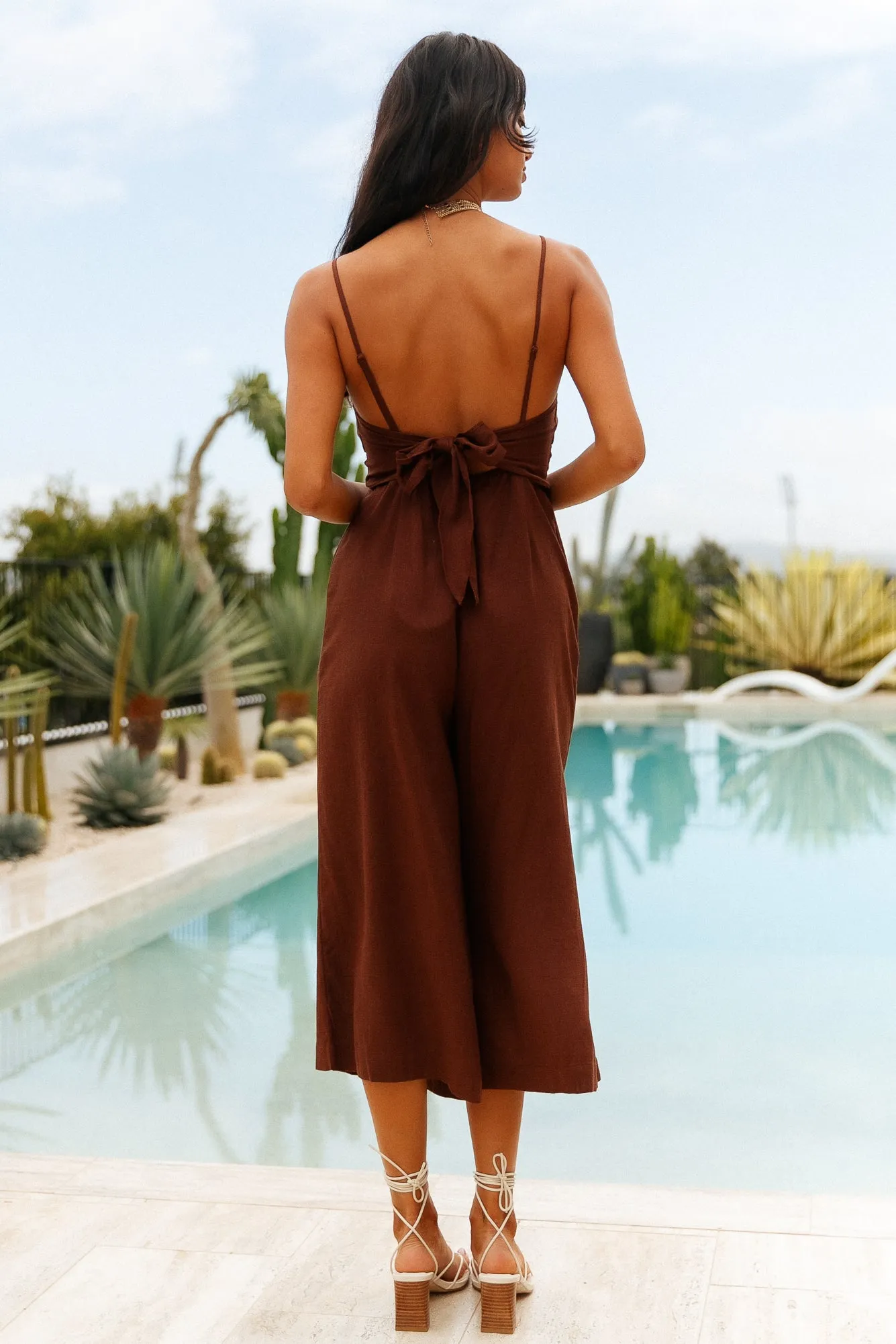 Fire And Love Jumpsuit Brown