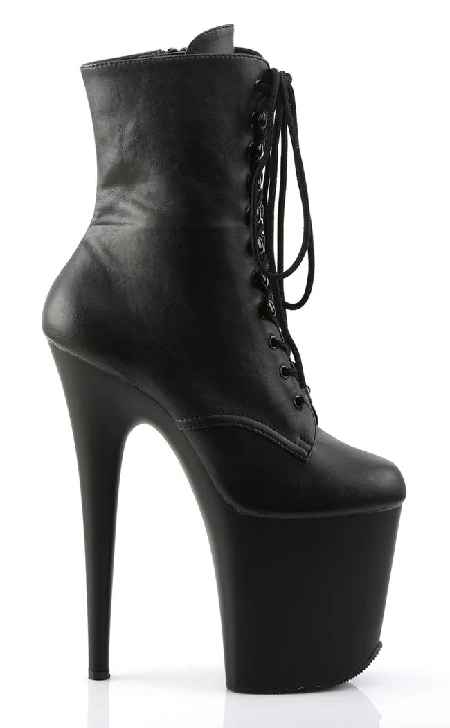 FLAMINGO-1020 Black Vegan Leather Ankle Boots