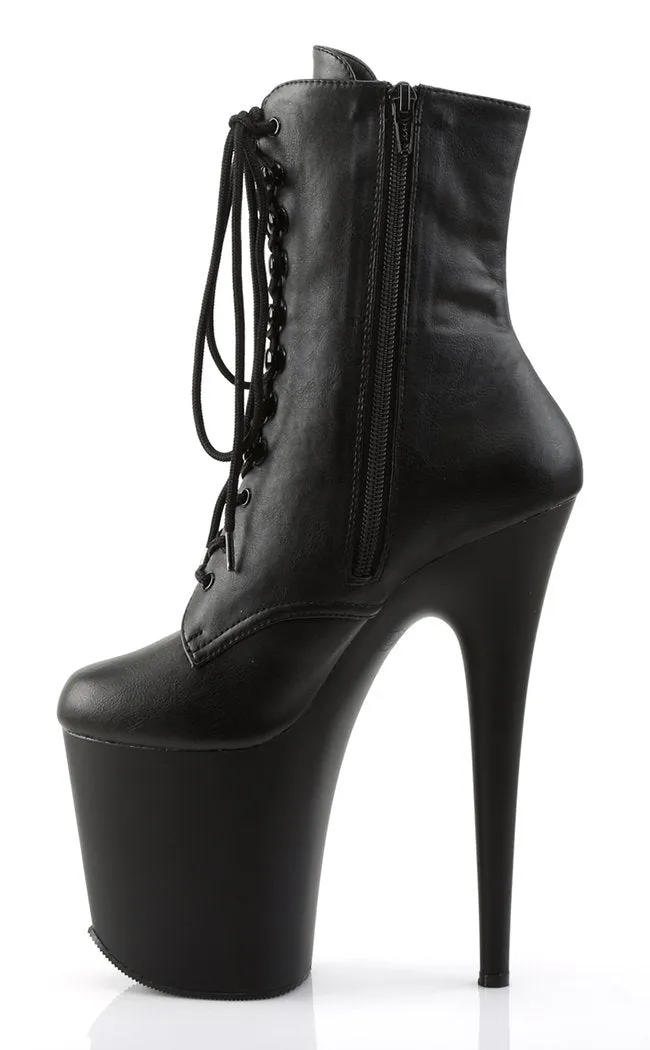 FLAMINGO-1020 Black Vegan Leather Ankle Boots