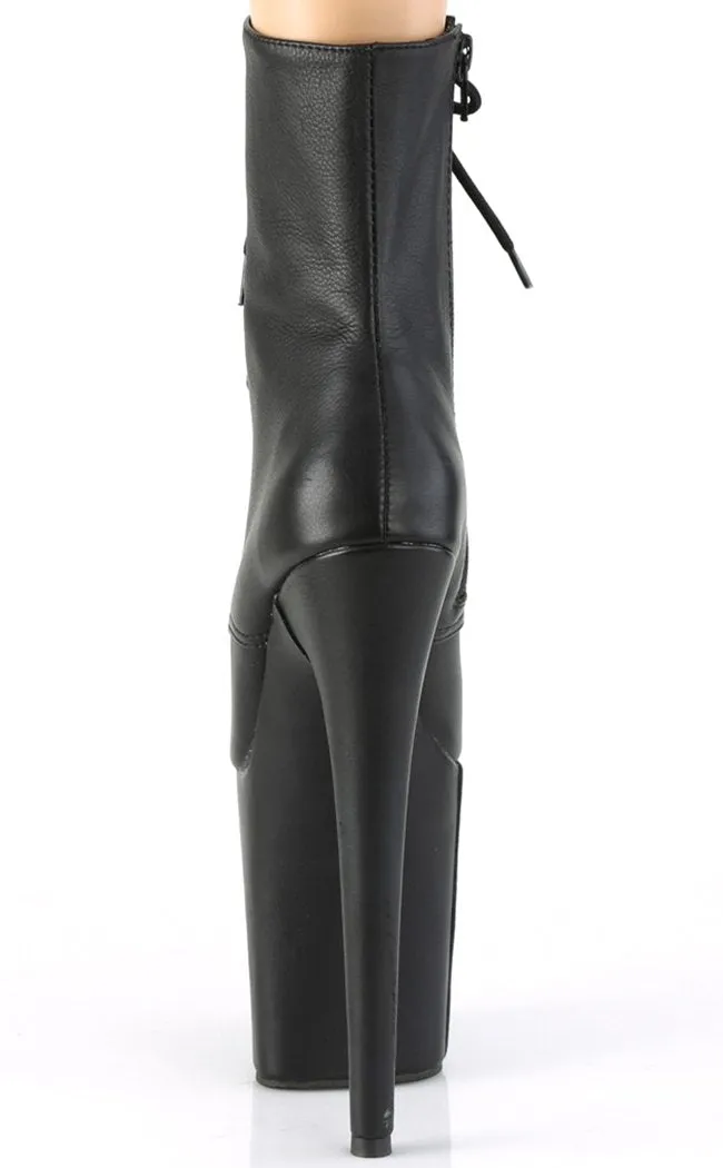 FLAMINGO-1020LWR Black Leather Ankle Boots