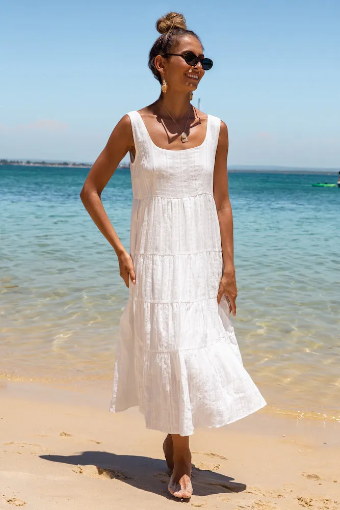 Goodness Of Heart Maxi Dress White