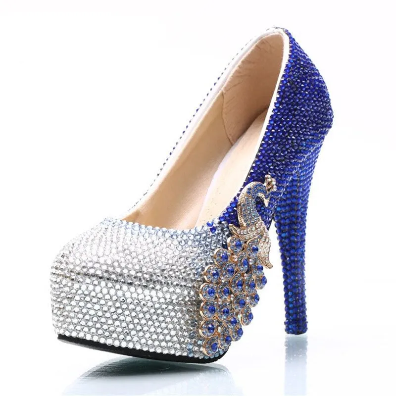 Gradual Phoenix Crystal Shoe Wedding Party High Heels