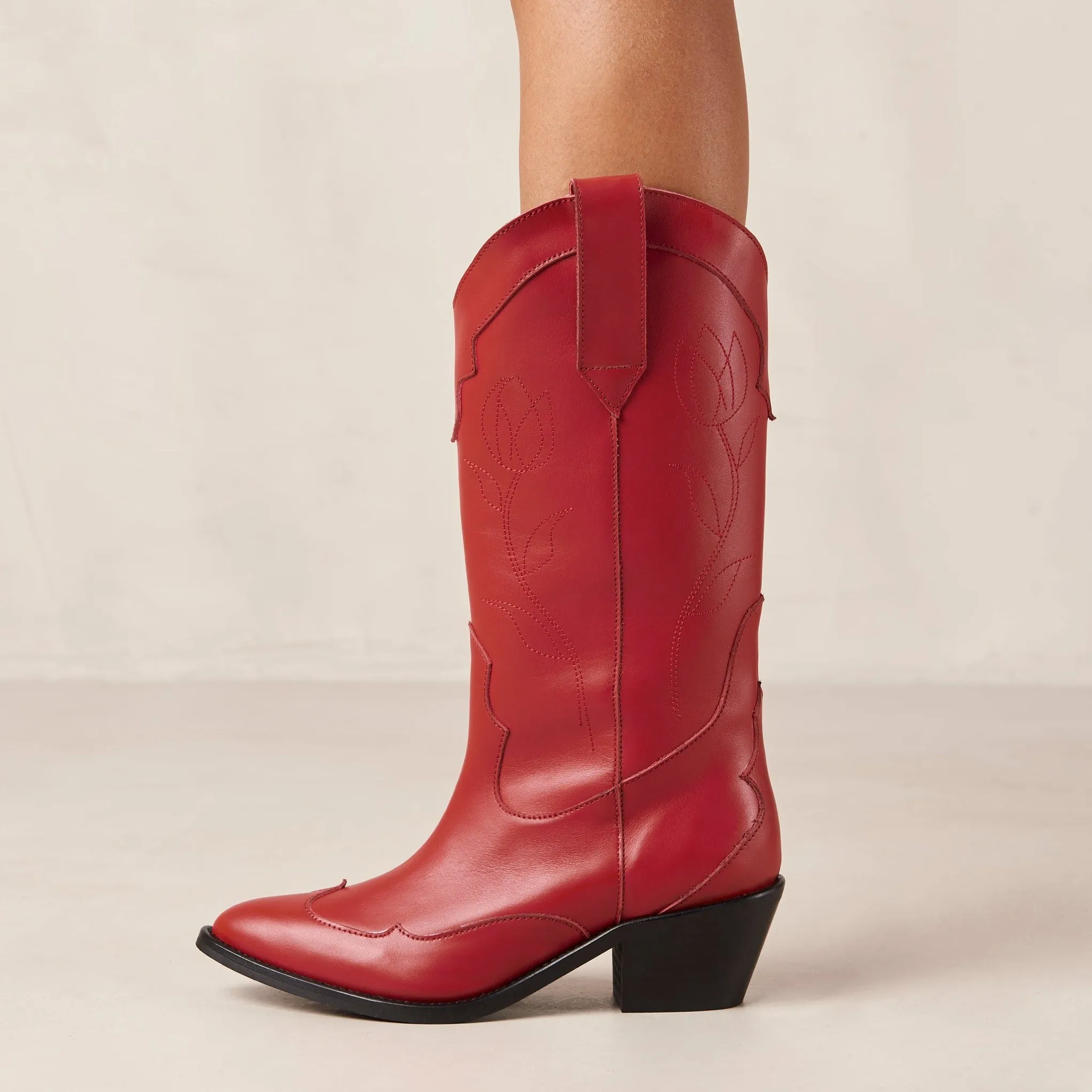 Liberty Leather Boots Red