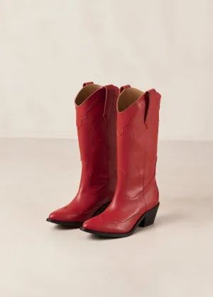 Liberty Leather Boots Red