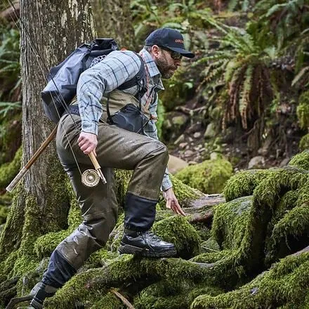 Men's Boundary Zip Stockingfoot Waders Grundens, Stone/Otter