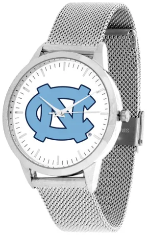 North Carolina Statement Mesh Band Unisex Watch - Silver