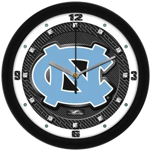 North Carolina Wall Clock - Carbon Fiber Textured