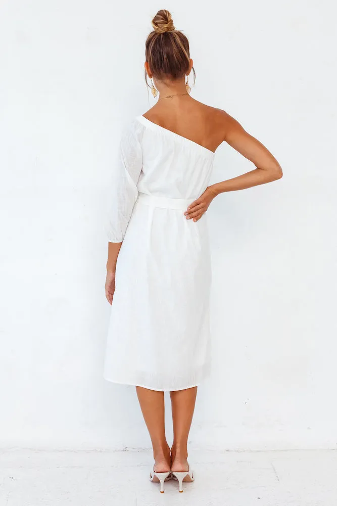 Ocean Serenity Midi Dress White