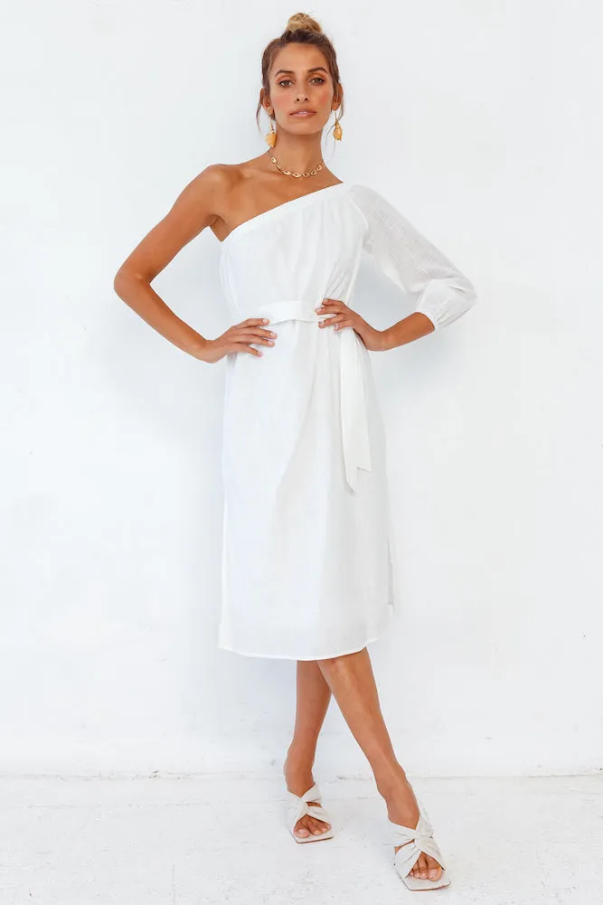 Ocean Serenity Midi Dress White