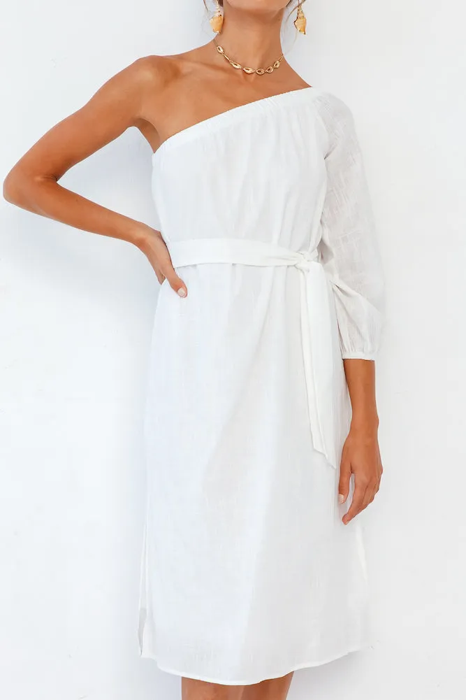 Ocean Serenity Midi Dress White