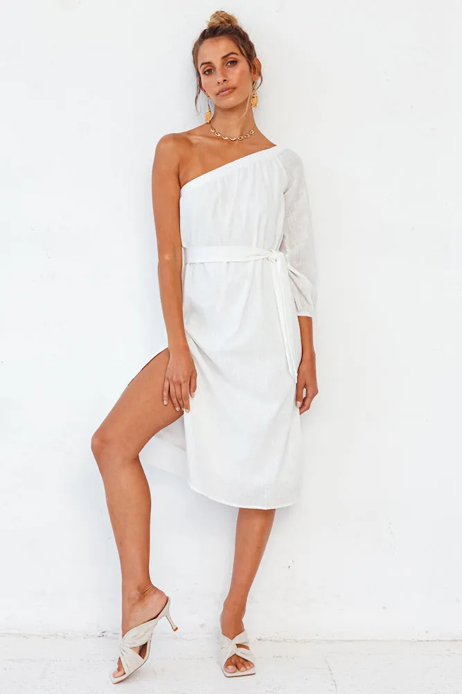 Ocean Serenity Midi Dress White