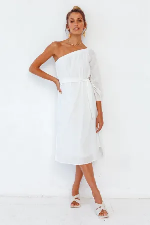 Ocean Serenity Midi Dress White