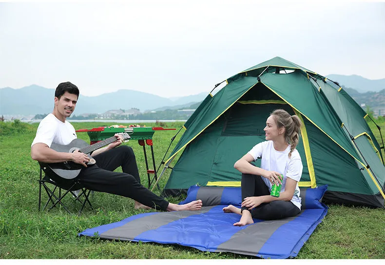 Outdoor Double Automatic Padded Outdoor Camping Thickened Waterproof Portable Widened Warm And Pillow Car Inflatable Bed