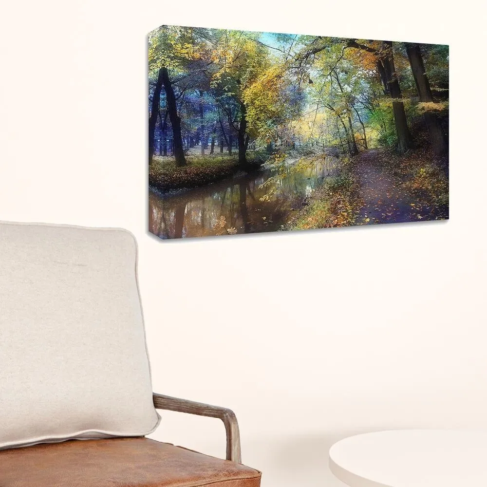 "Autumn Walk" Wrapped Canvas Print Wall Art