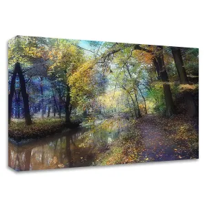 "Autumn Walk" Wrapped Canvas Print Wall Art