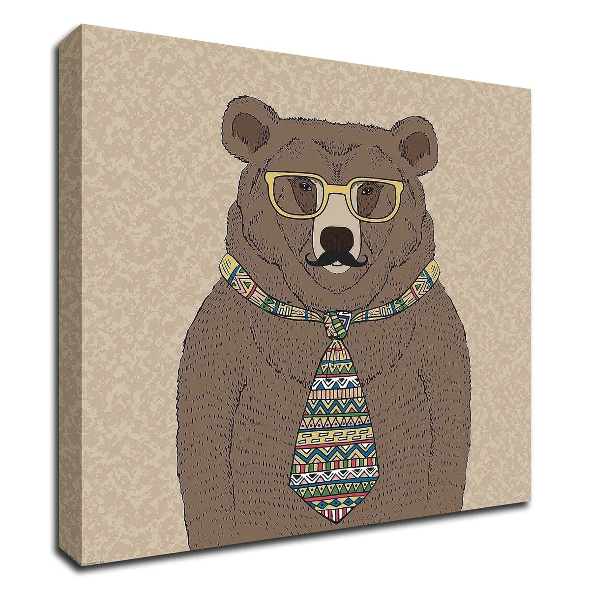 "Bear-Man" Wrapped Canvas Print Wall Art