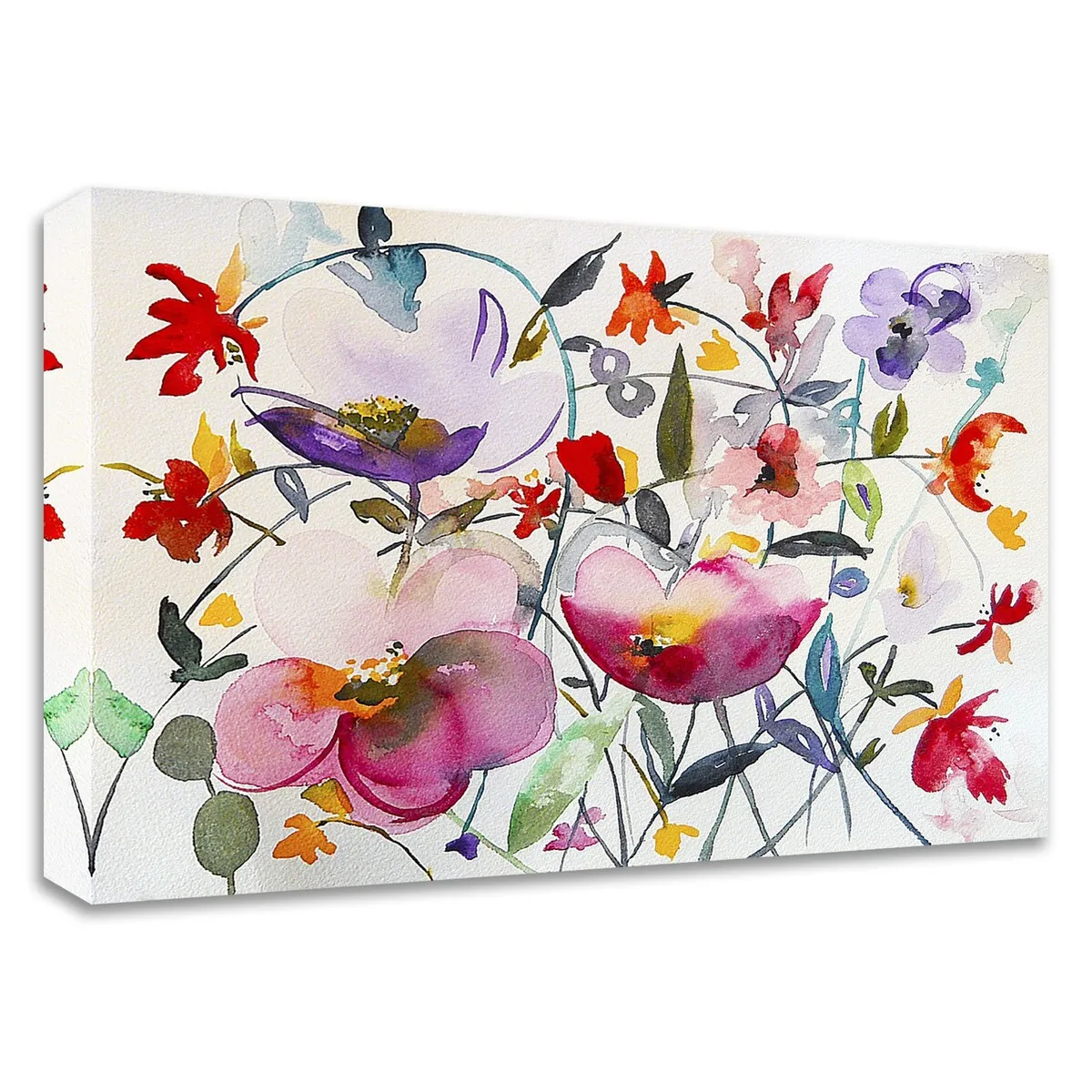 "Bohemian Garden" Wrapped Canvas Print Wall Art