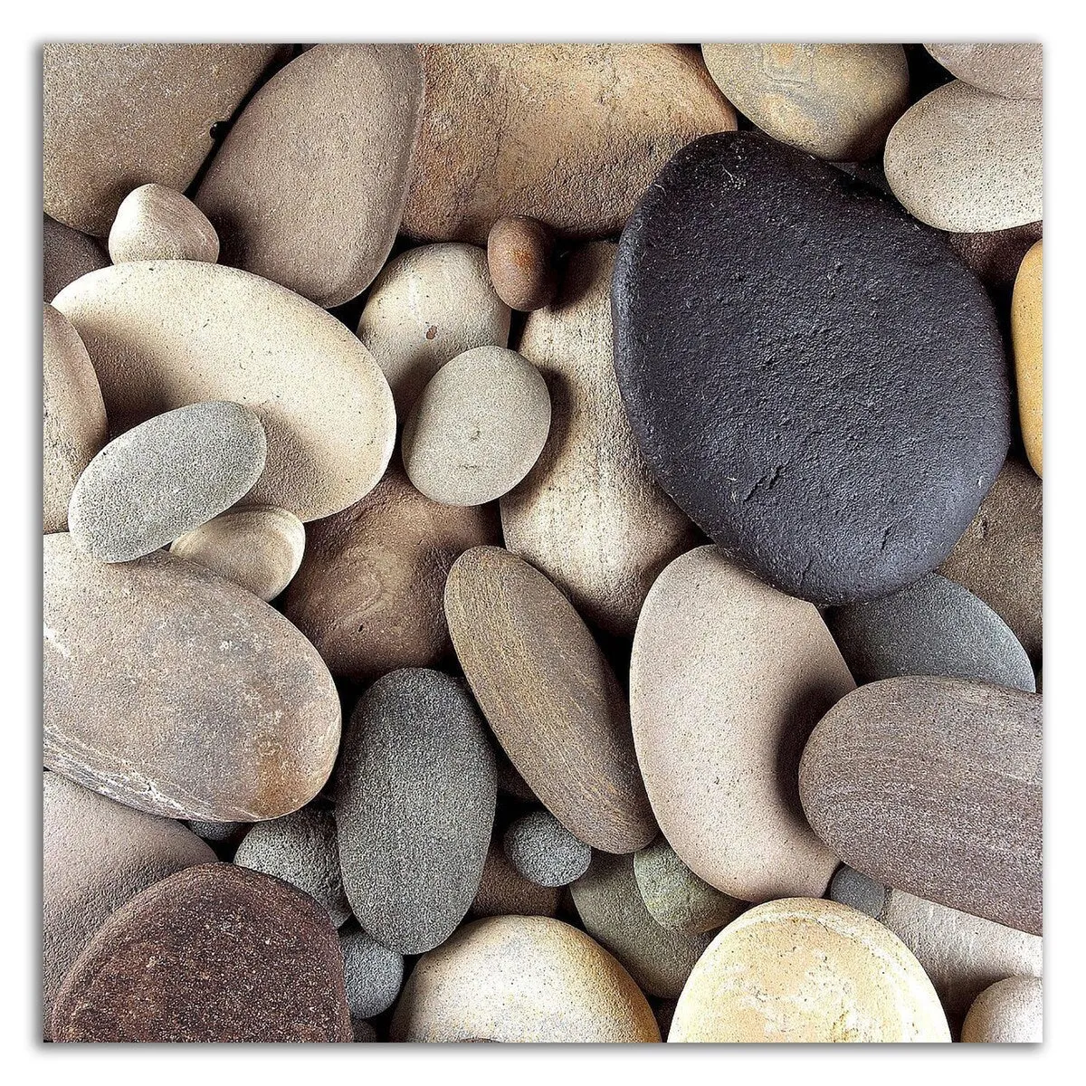 "Brown Pebbles" Wrapped Canvas Print Wall Art