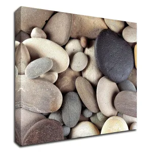 "Brown Pebbles" Wrapped Canvas Print Wall Art