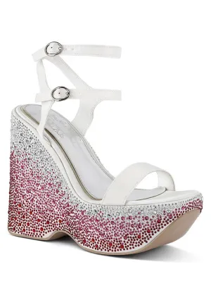 Richness Embellished High Wedge Sandals