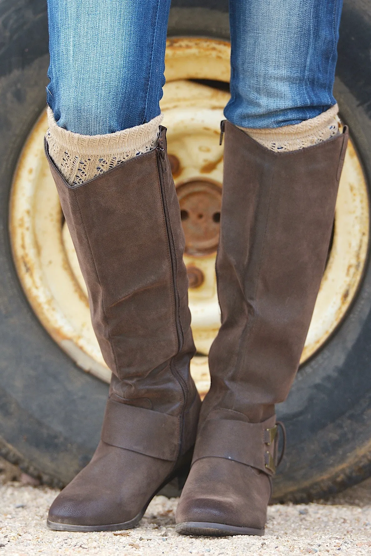 Riding Flirty Boots - Brown