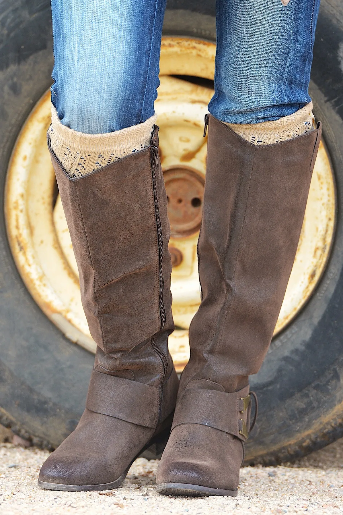 Riding Flirty Boots - Brown