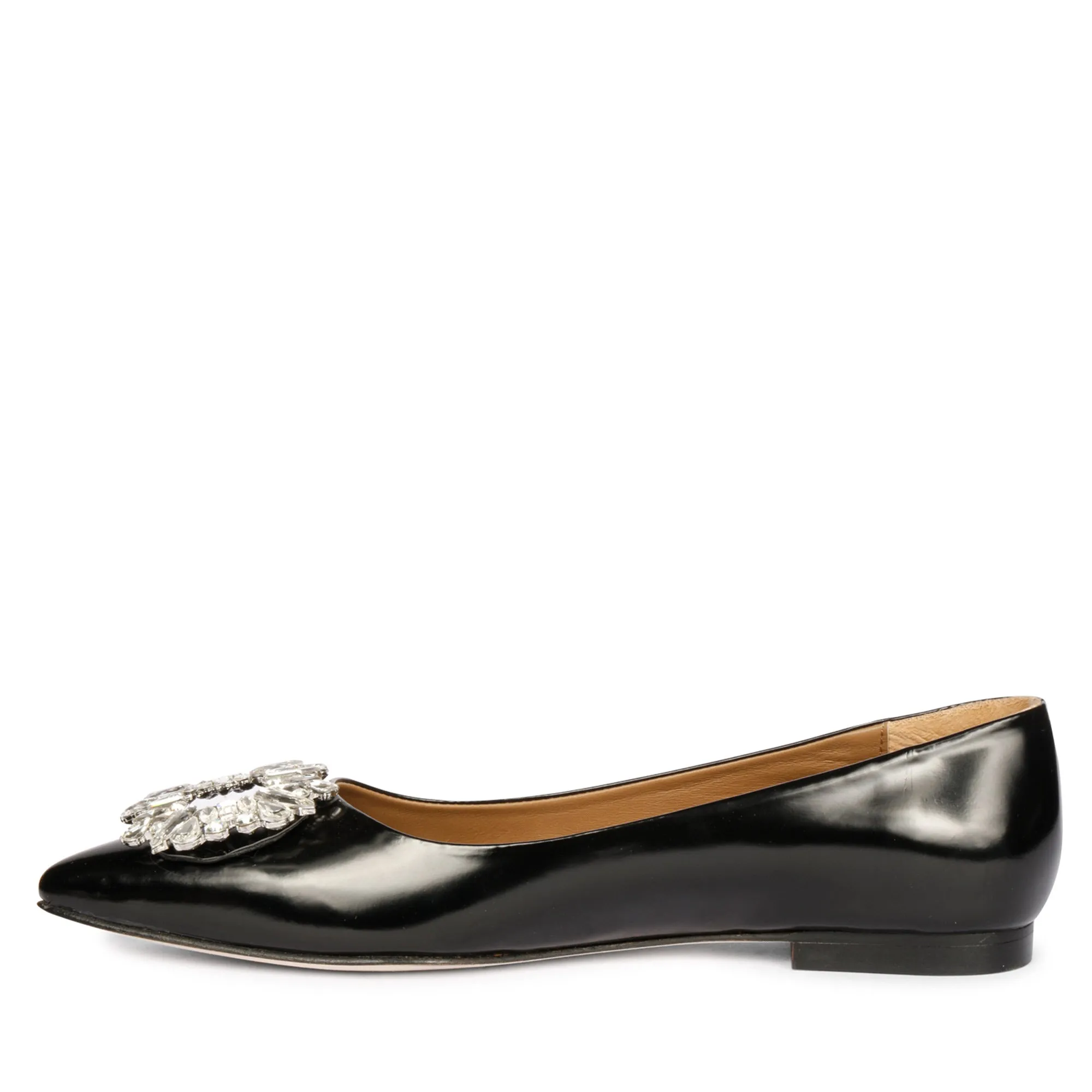 Saint Mabillia Black Leather Ballerinas