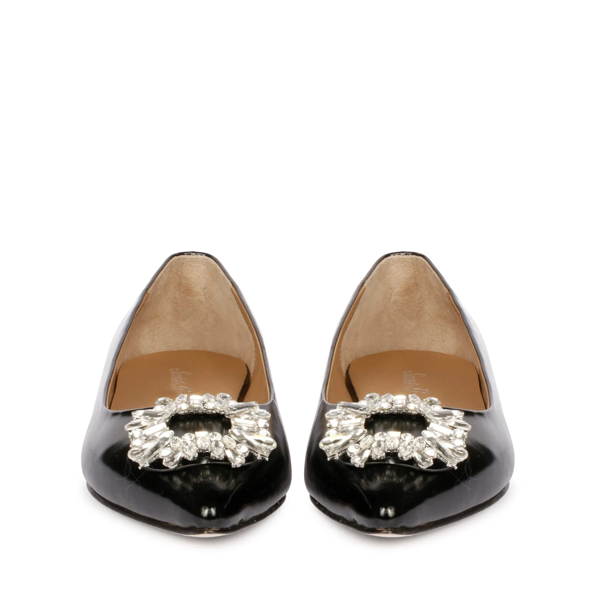 Saint Mabillia Black Leather Ballerinas