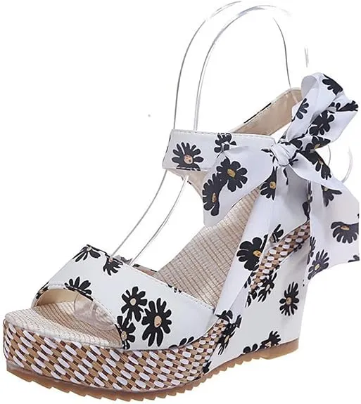 SH357 - Bohemian thick-soled wedge-heels