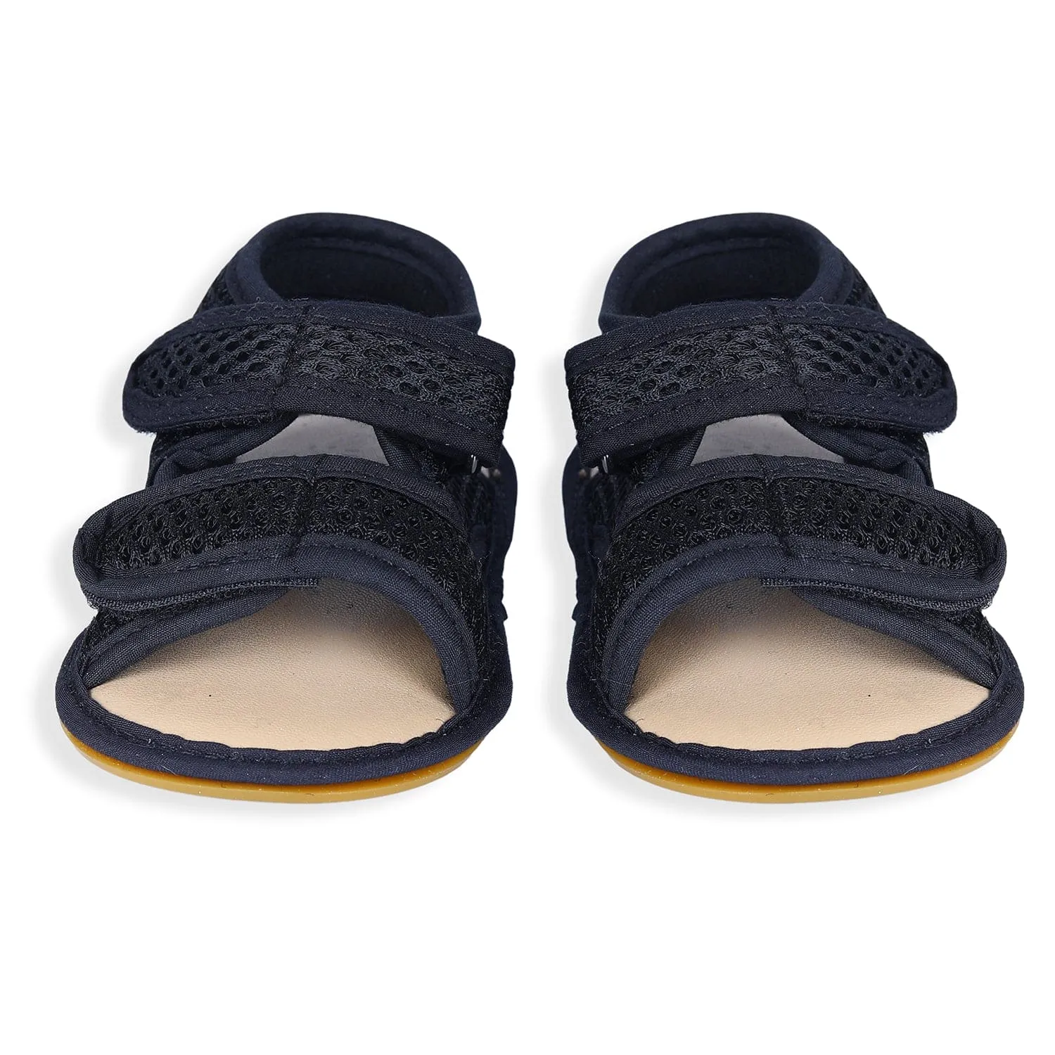 Solid Hookloop Comfortable Anti-skid Floater Sandals - Black