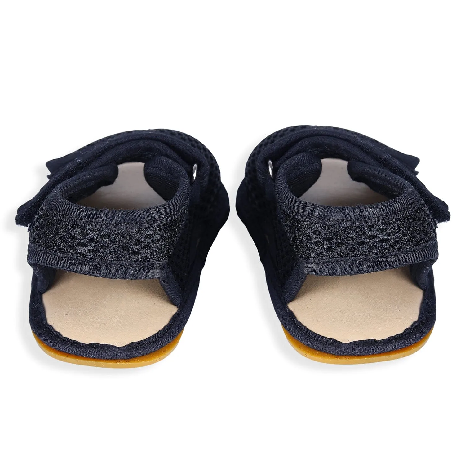 Solid Hookloop Comfortable Anti-skid Floater Sandals - Black