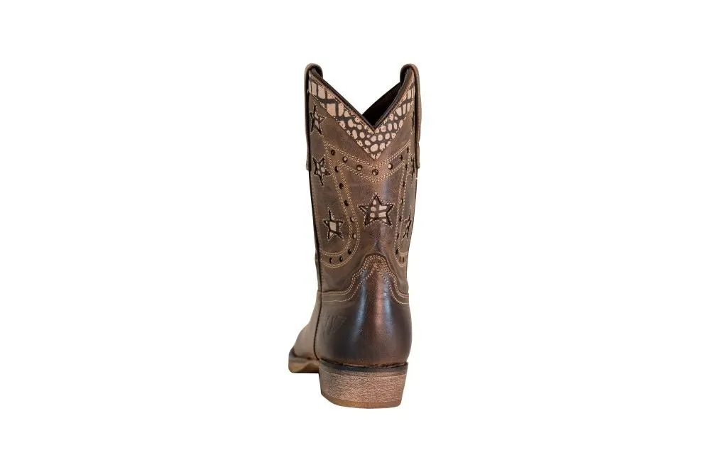 TuffRider Toddlers Rocky Mountain Star Snake Printed Square Toe Western Boots